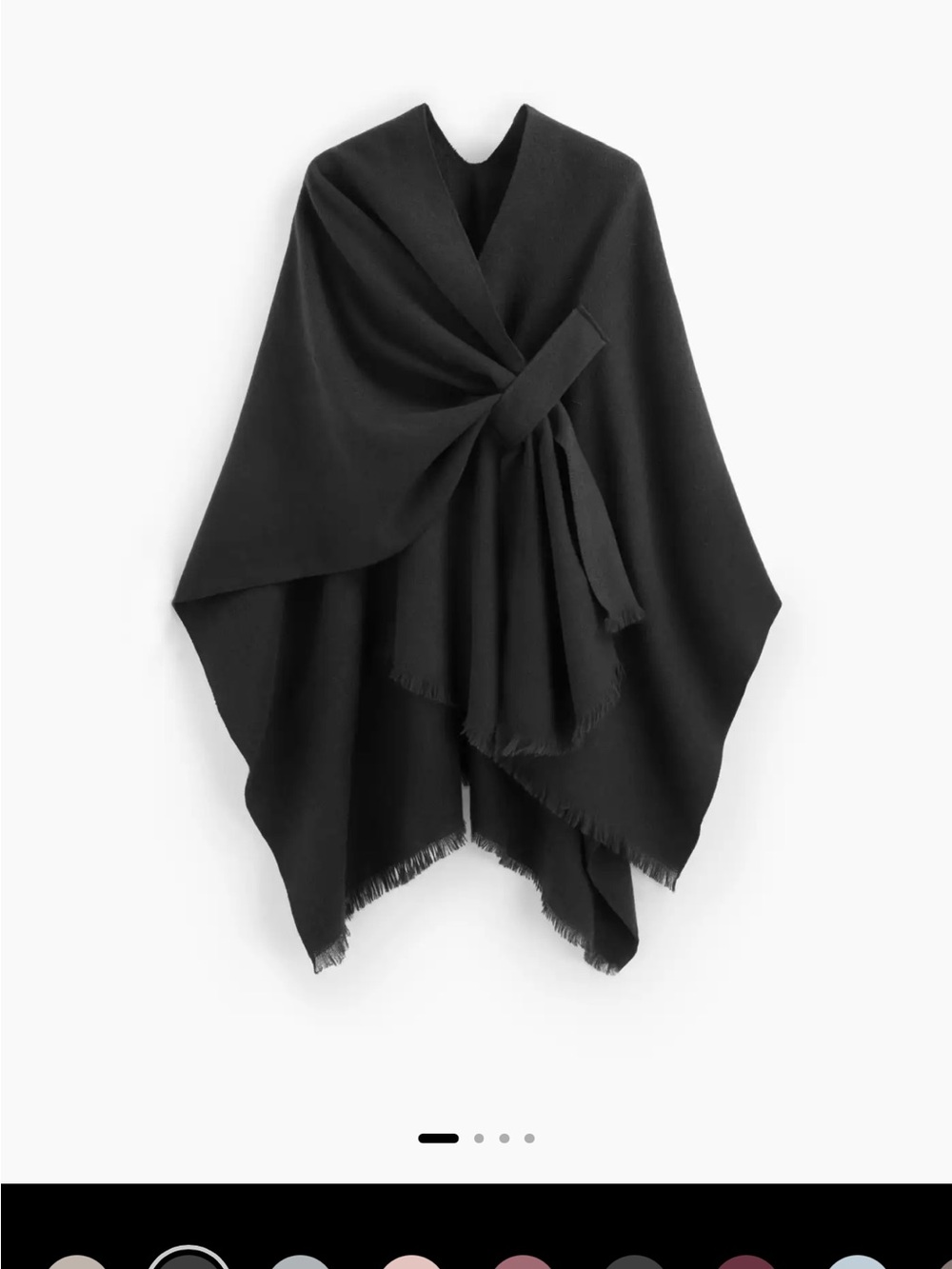 Cider Draped Fit Shawl in Black
